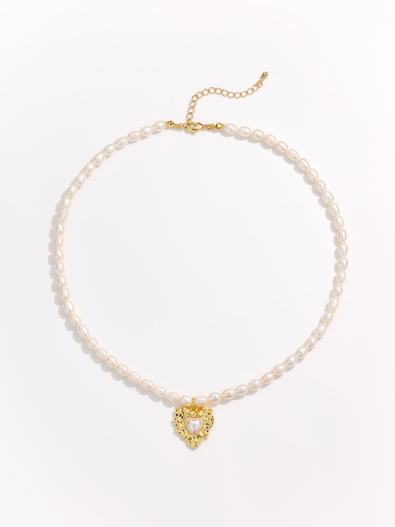 Mizuzu Pearl Heart Pendant Necklace