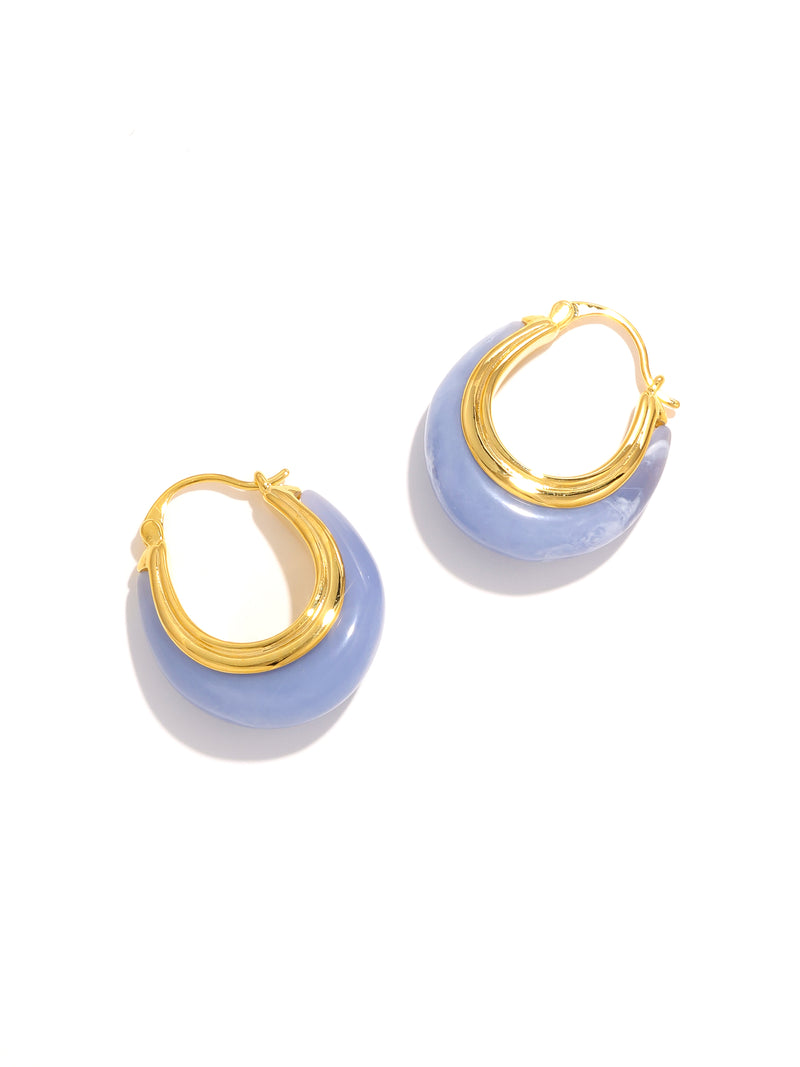 Blue Oval New Fashion Earrings