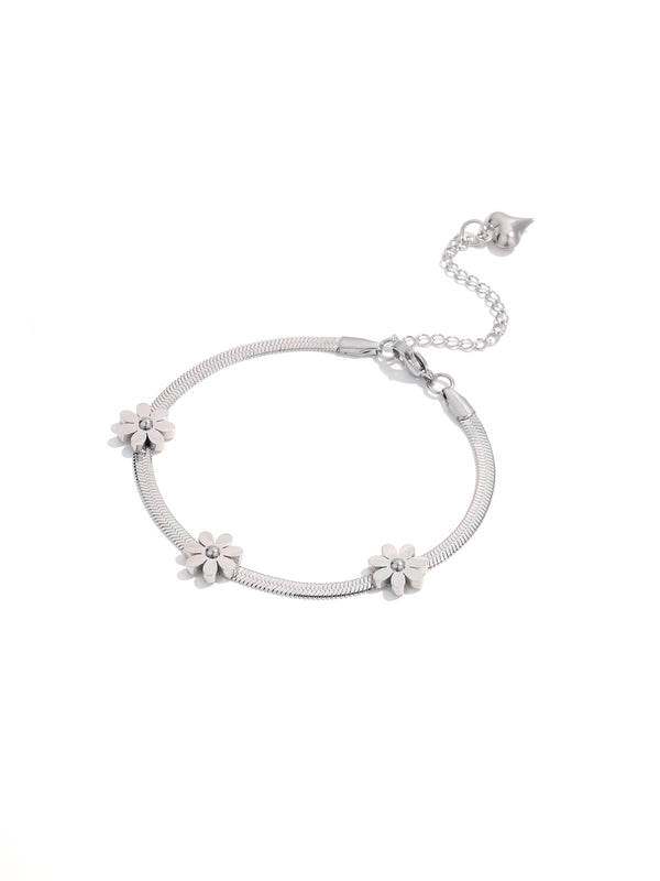 Stainless Steel Flower Fashion Sweet Bracelet