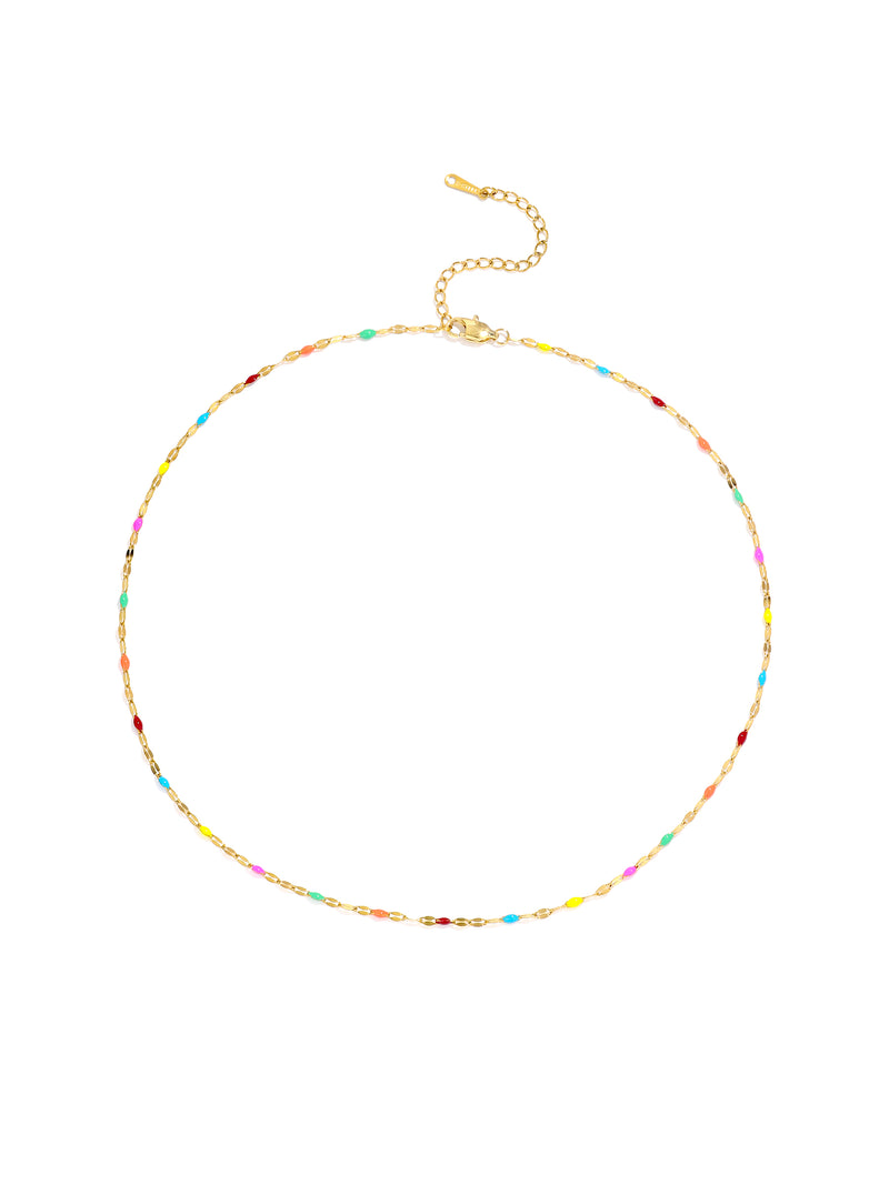 Holiday Rainbow Beaded Necklace