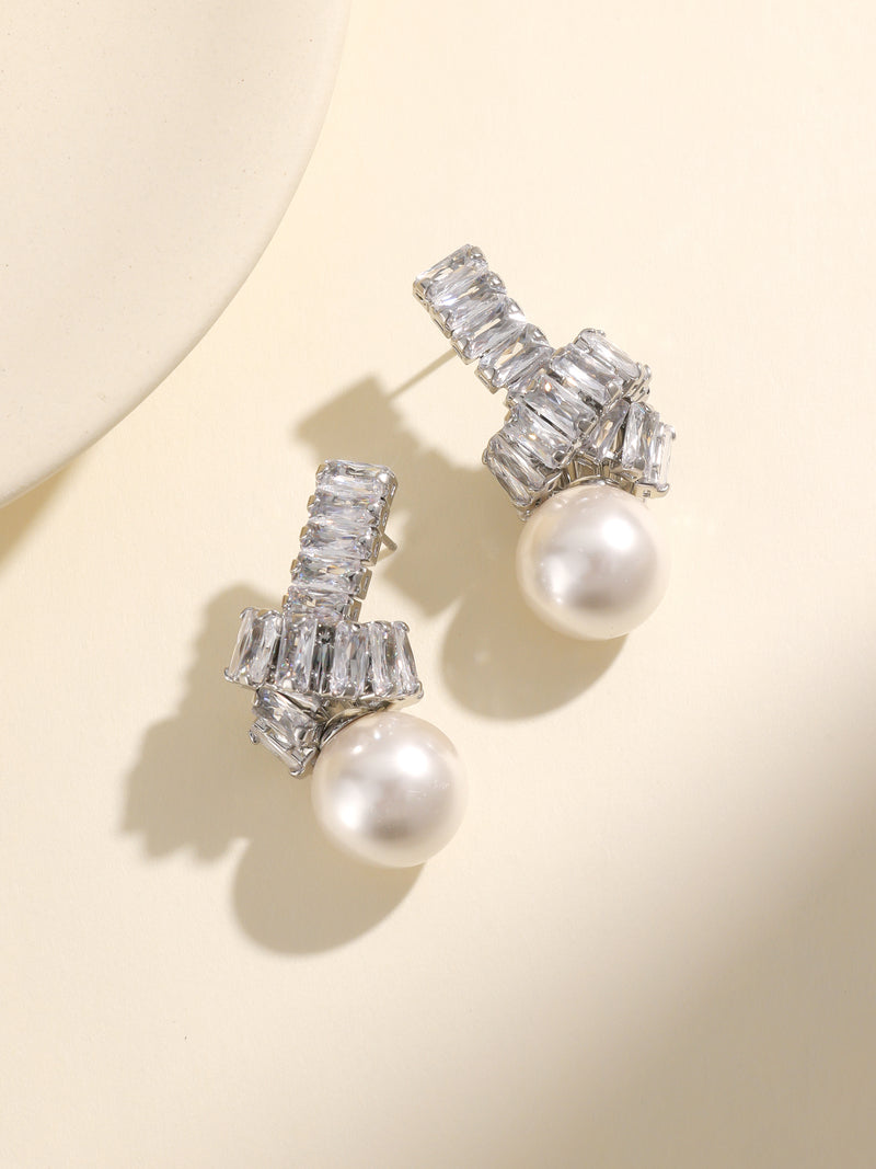 Hepburn Paris Luxury Large Pearl Pendant Earrings