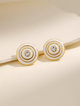 Classic Crystal Colored Stud Earrings