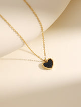 Elegant Fashion Red Heart Gold Long Necklace