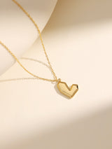 Heart Shape Pendant Gold Long Necklace