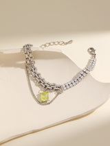 Fashion Luxury Silver Zircon Bracelet