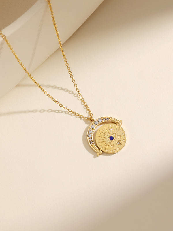 Fashion Gorgeous Gold Eye Pendant Necklace