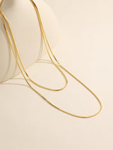 Gorgeous Silk Golden Double Chain Long Necklace