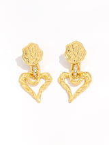Fashion Heart Letter Personality Vintage Palace Earrings