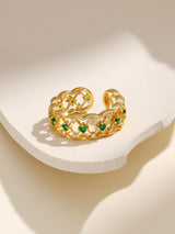 Vintage Art Deco Emerald Gold Ring