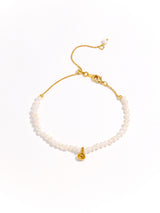 Classic Pearl Gold Pendant Long Bracelet