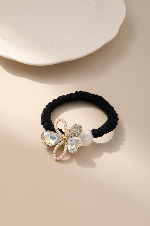 Charming Crystal Heart Decor Bow Hair Accessories