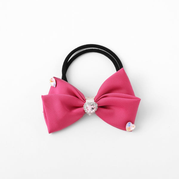 Sweet Diamond Decor Pink Bow Hair Accessories