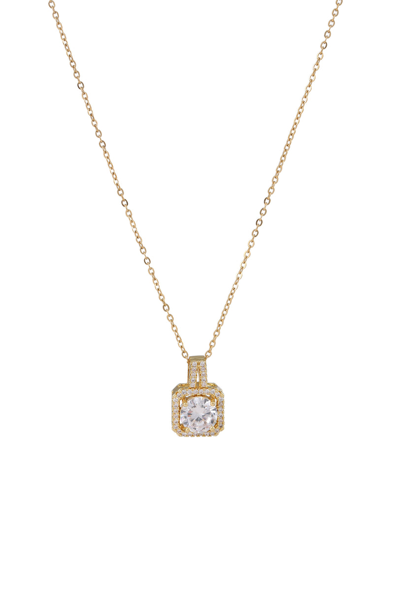 Baroque Diamond Handbag Decor Pendant Gold Long Necklace