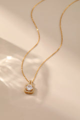 Baroque Diamond Handbag Decor Pendant Gold Long Necklace